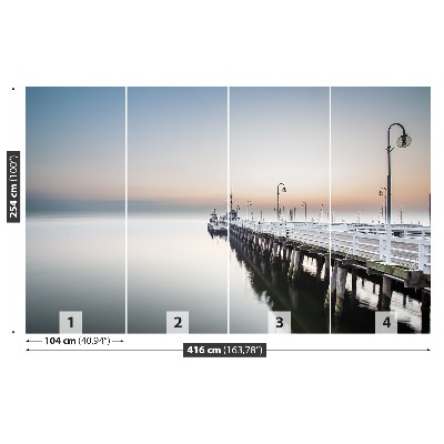 Fotobehang Sunrise pier