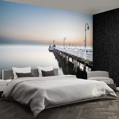 Fotobehang Sunrise pier