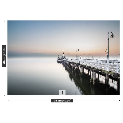 Fotobehang Sunrise pier