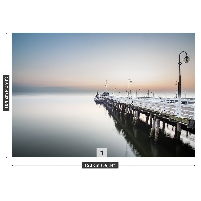 Fotobehang Sunrise pier