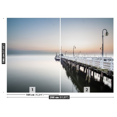 Fotobehang Sunrise pier