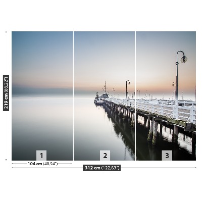 Fotobehang Sunrise pier