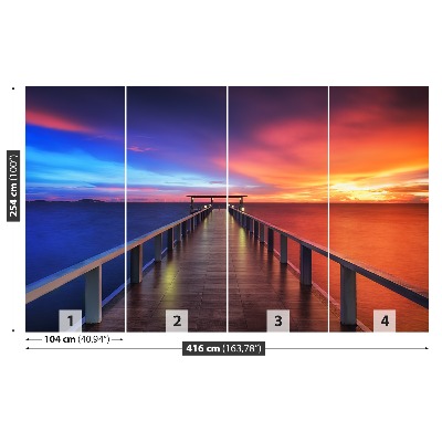 Fotobehang Zonsopgangbrug