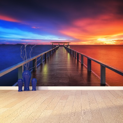 Fotobehang Zonsopgangbrug