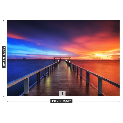 Fotobehang Zonsopgangbrug