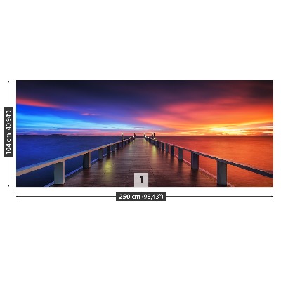 Fotobehang Zonsopgangbrug