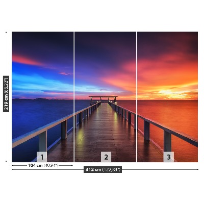 Fotobehang Zonsopgangbrug