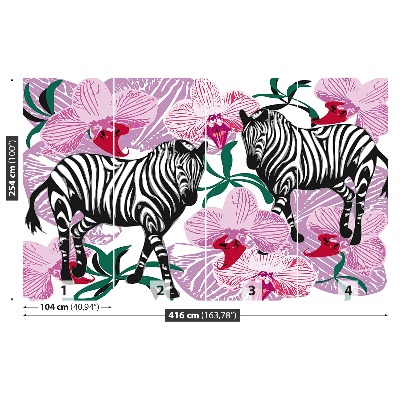 Fotobehang Zebra flower orchid