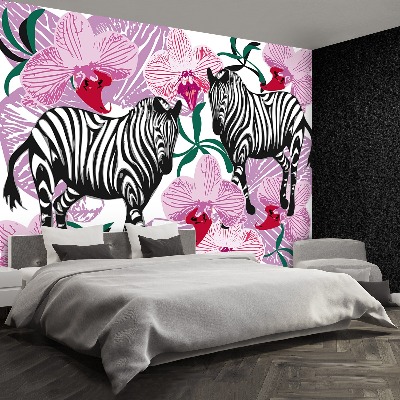 Fotobehang Zebra flower orchid