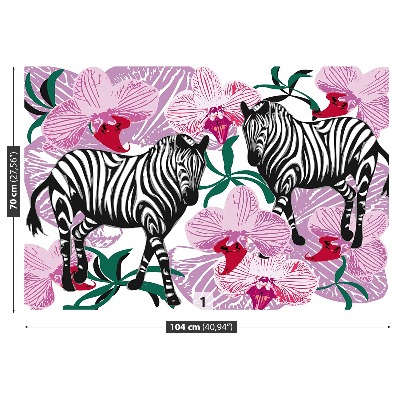 Fotobehang Zebra flower orchid