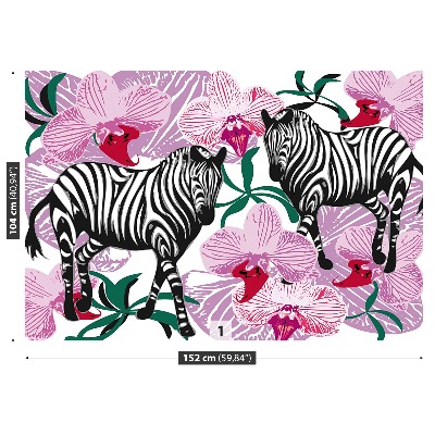 Fotobehang Zebra flower orchid