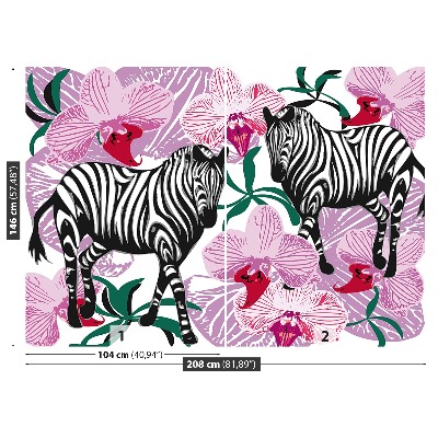 Fotobehang Zebra flower orchid