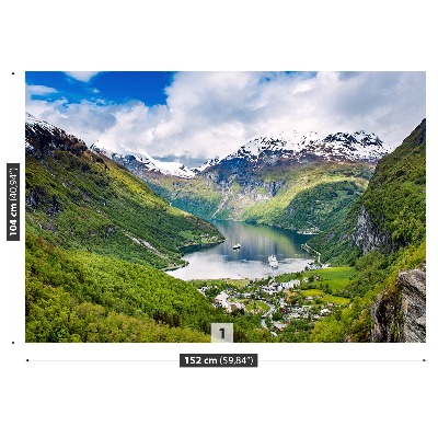Fotobehang Fiord noorwegen