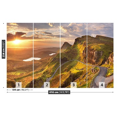 Fotobehang Sunrise mountains