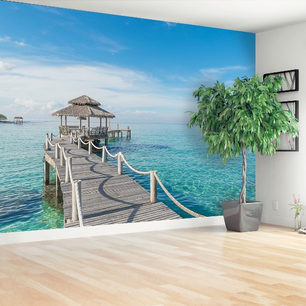 Fotobehang Houten pier