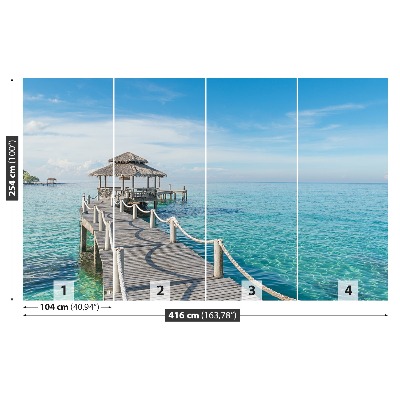 Fotobehang Houten pier