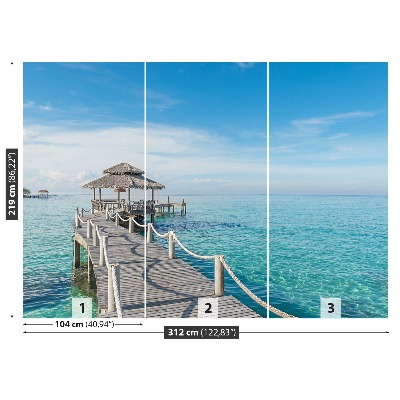 Fotobehang Houten pier