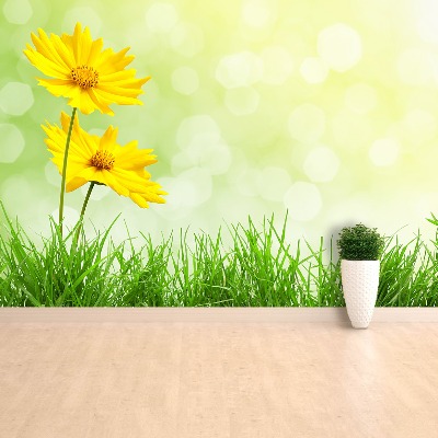 Zelfklevend fotobehang Gele bloemen