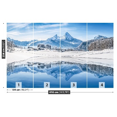 Fotobehang Winter alpen