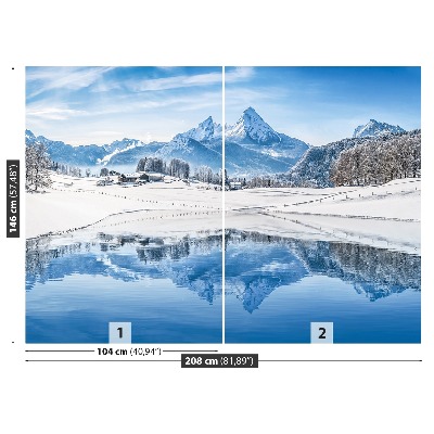 Fotobehang Winter alpen