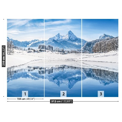 Fotobehang Winter alpen