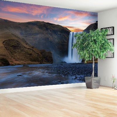 Fotobehang Waterval skogafoss