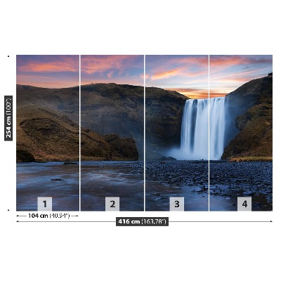 Fotobehang Waterval skogafoss