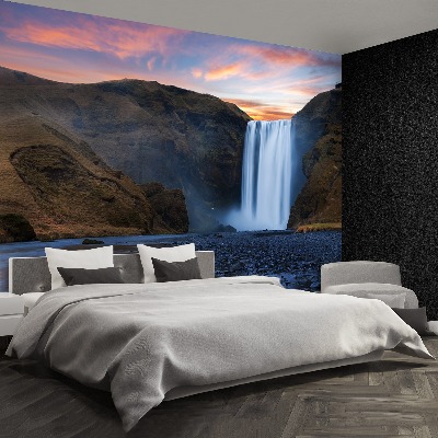 Fotobehang Waterval skogafoss