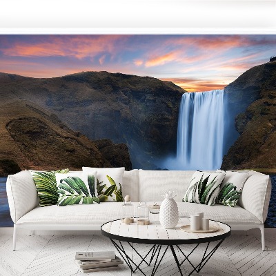 Fotobehang Waterval skogafoss