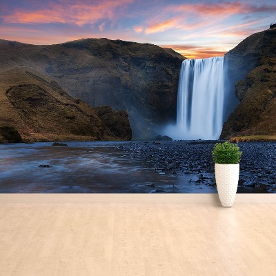 Fotobehang Waterval skogafoss