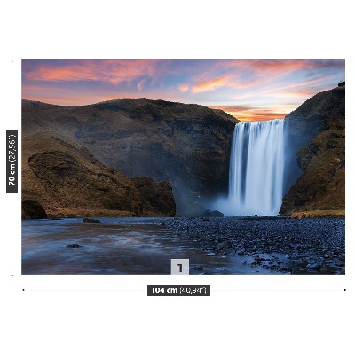 Fotobehang Waterval skogafoss