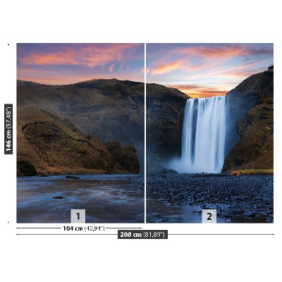 Fotobehang Waterval skogafoss