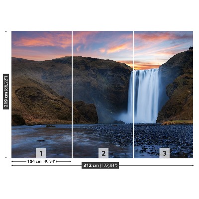 Fotobehang Waterval skogafoss