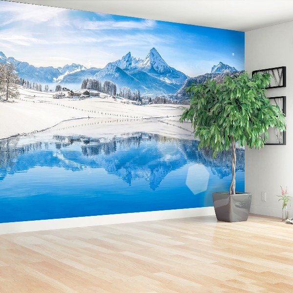 Fotobehang Winter alpen