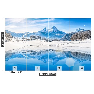 Fotobehang Winter alpen