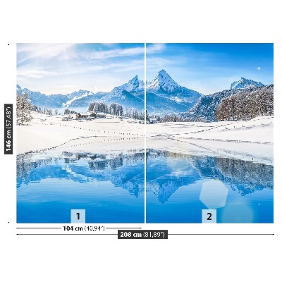 Fotobehang Winter alpen