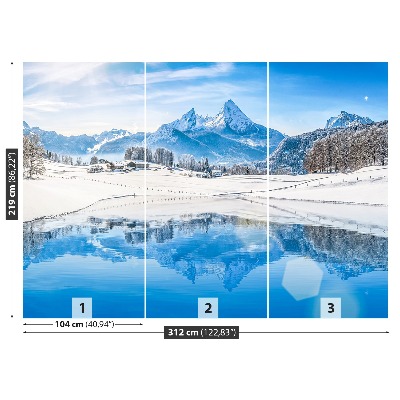 Fotobehang Winter alpen