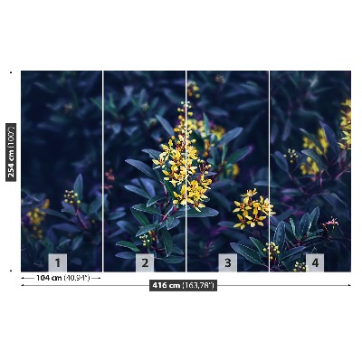 Zelfklevend fotobehang Gele bloemen