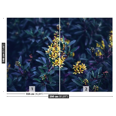 Zelfklevend fotobehang Gele bloemen