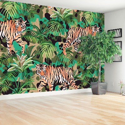 Fotobehang Jungle tijger