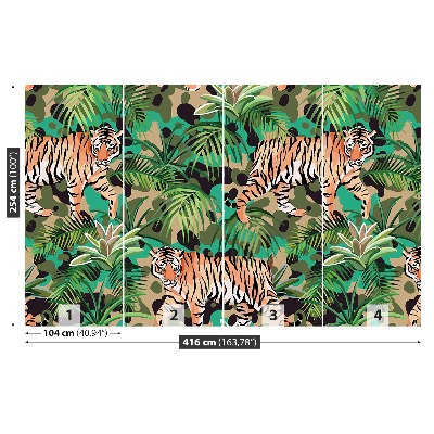 Fotobehang Jungle tijger