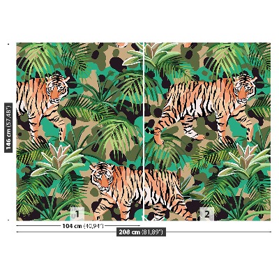Fotobehang Jungle tijger