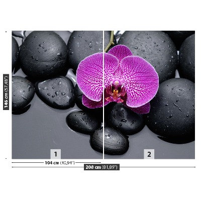 Zelfklevend fotobehang Orchideeënstenen