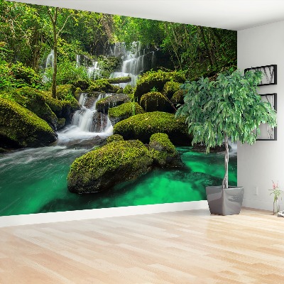 Fotobehang Waterval in de jungle