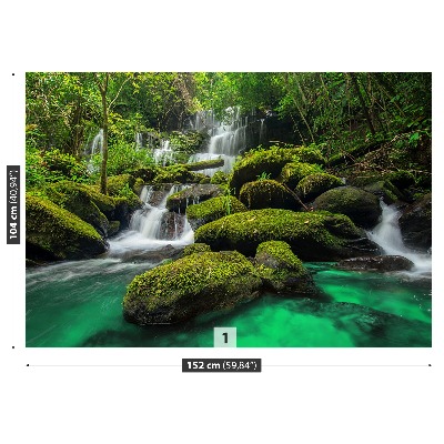 Fotobehang Waterval in de jungle