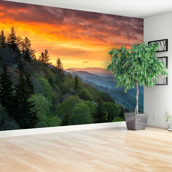 Fotobehang Sunrise mountains