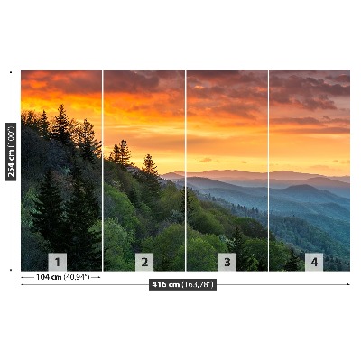 Fotobehang Sunrise mountains