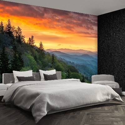 Fotobehang Sunrise mountains