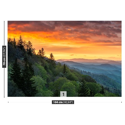 Fotobehang Sunrise mountains