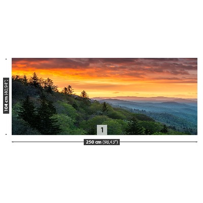 Fotobehang Sunrise mountains